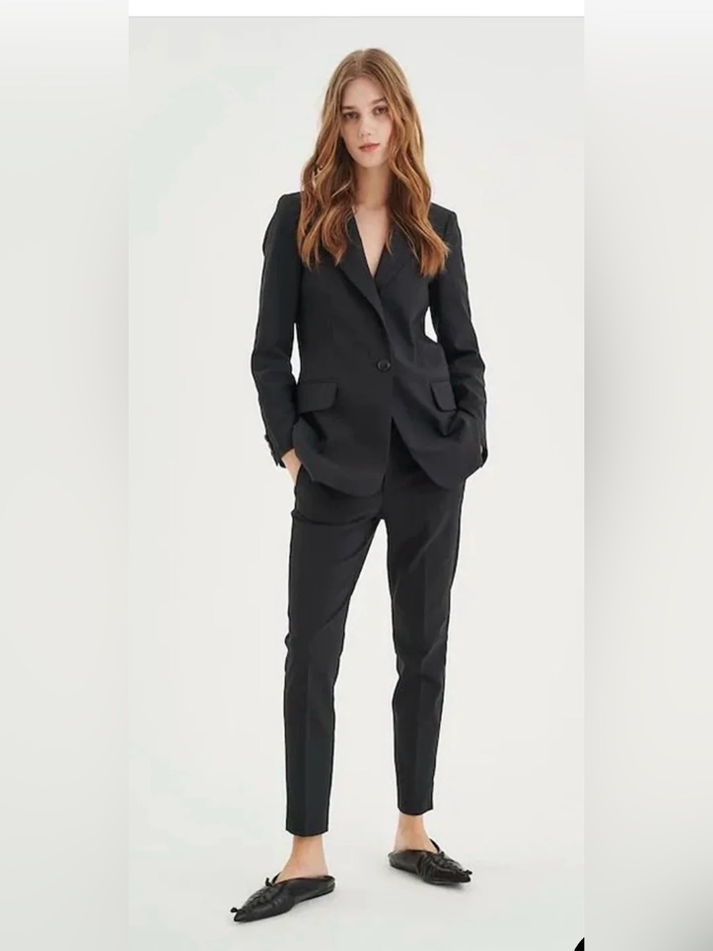 InWear Zella Pants Black Cropped Dress Pants — Sleek Work-to-Evening Style